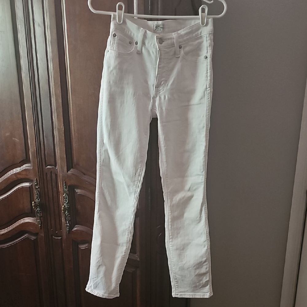 J. Crew White Straight Leg Jeans Classic Design